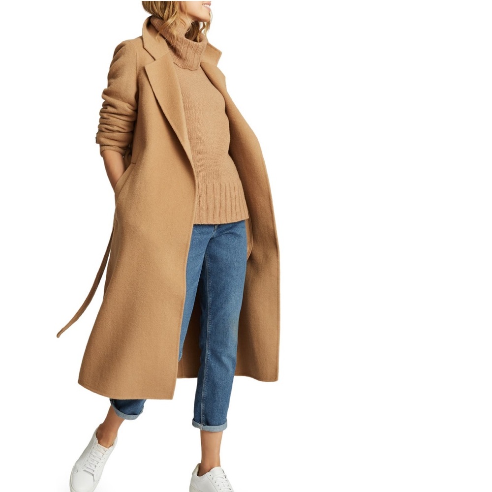 Reiss Leah Wool Blend Long Coat NWT